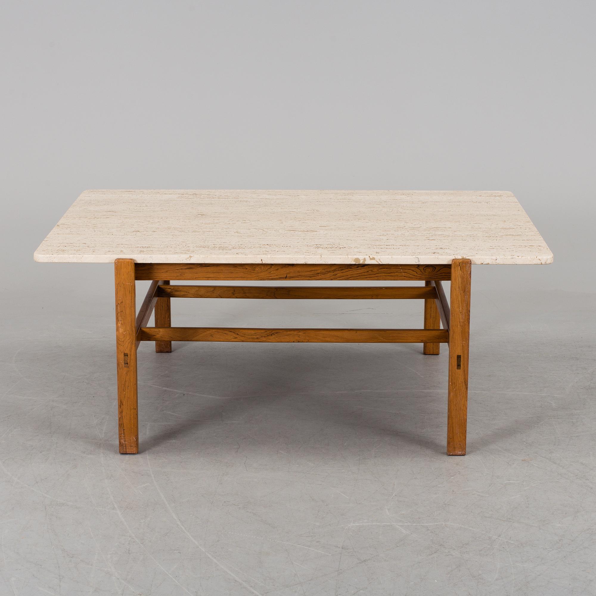 INGE DAVIDSON, soffbord, travertin, 1960-tal.