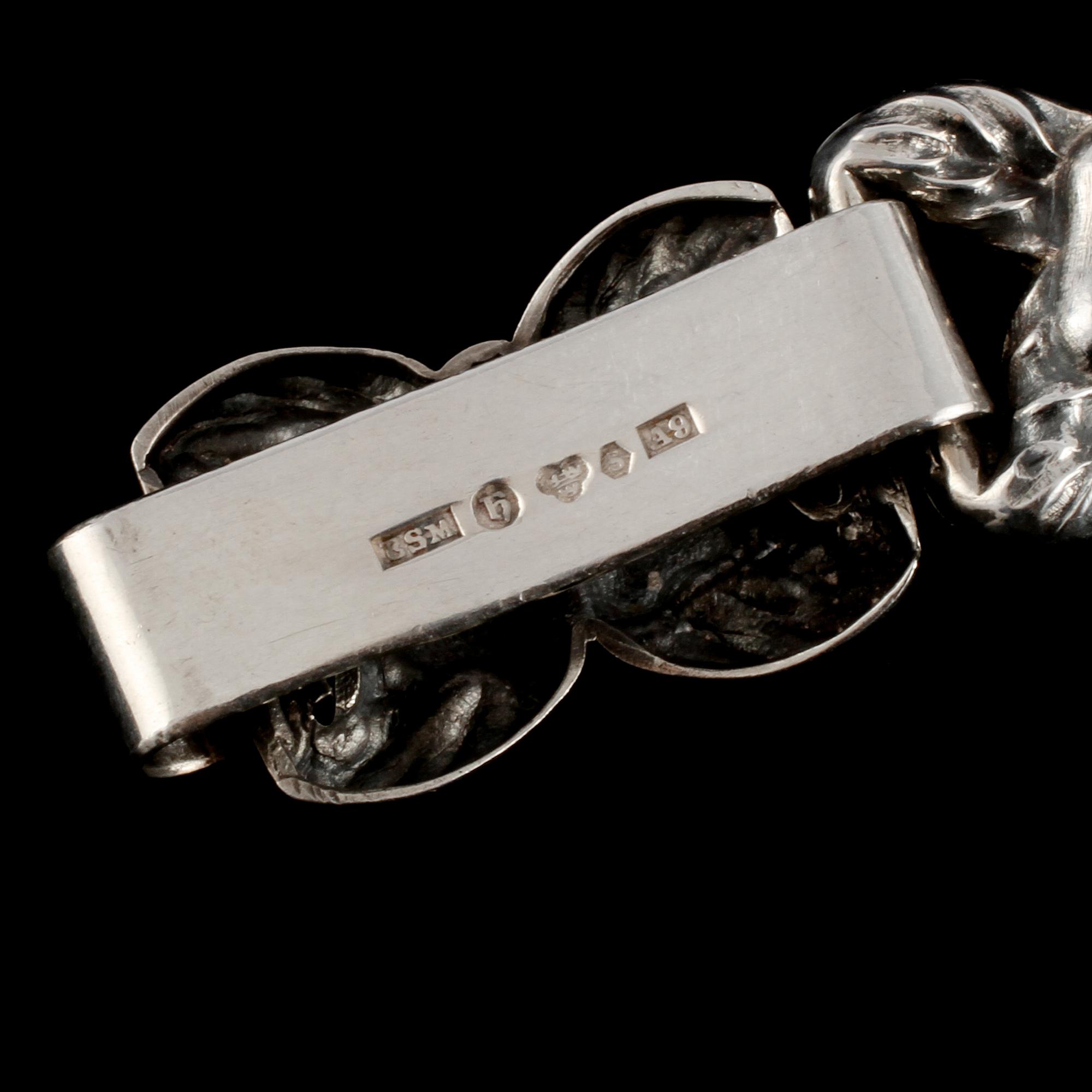 ARMLÄNK, silver, H Svedbom, Vetlanda, 1951. Vikt 27 g.