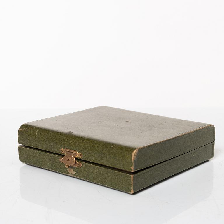 Ostrich forks, 12 pcs, silver 800, 20th Century.