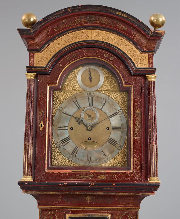 A William Webster Exchange Alley London, longcase clock, early 18th century.