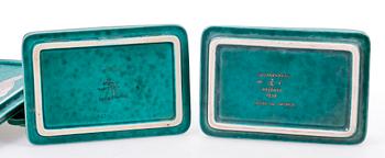 LOCKASKAR, 2 st, stengods, "Argenta", Wilhelm Kåge, Gustavsberg.