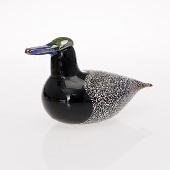 A glass bird by Oiva Toikka. Signed O. Toikka Nuutajärvi.