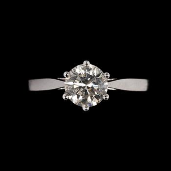 RING, brilliant cut diamond, 1.07 cts.