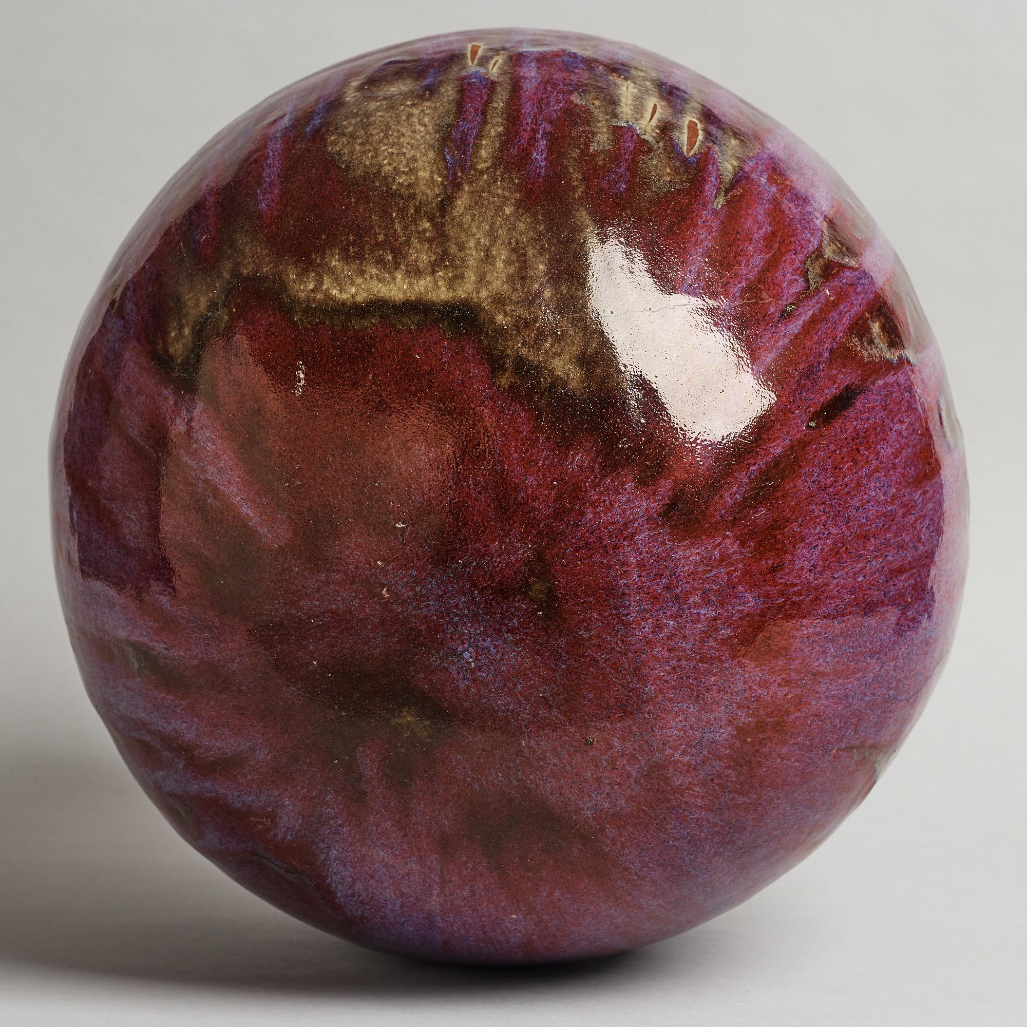 ULLA & GUSTAV KRAITZ, a stoneware "Sphere" sculpture, Fogdarp, Förslöv, Sweden.