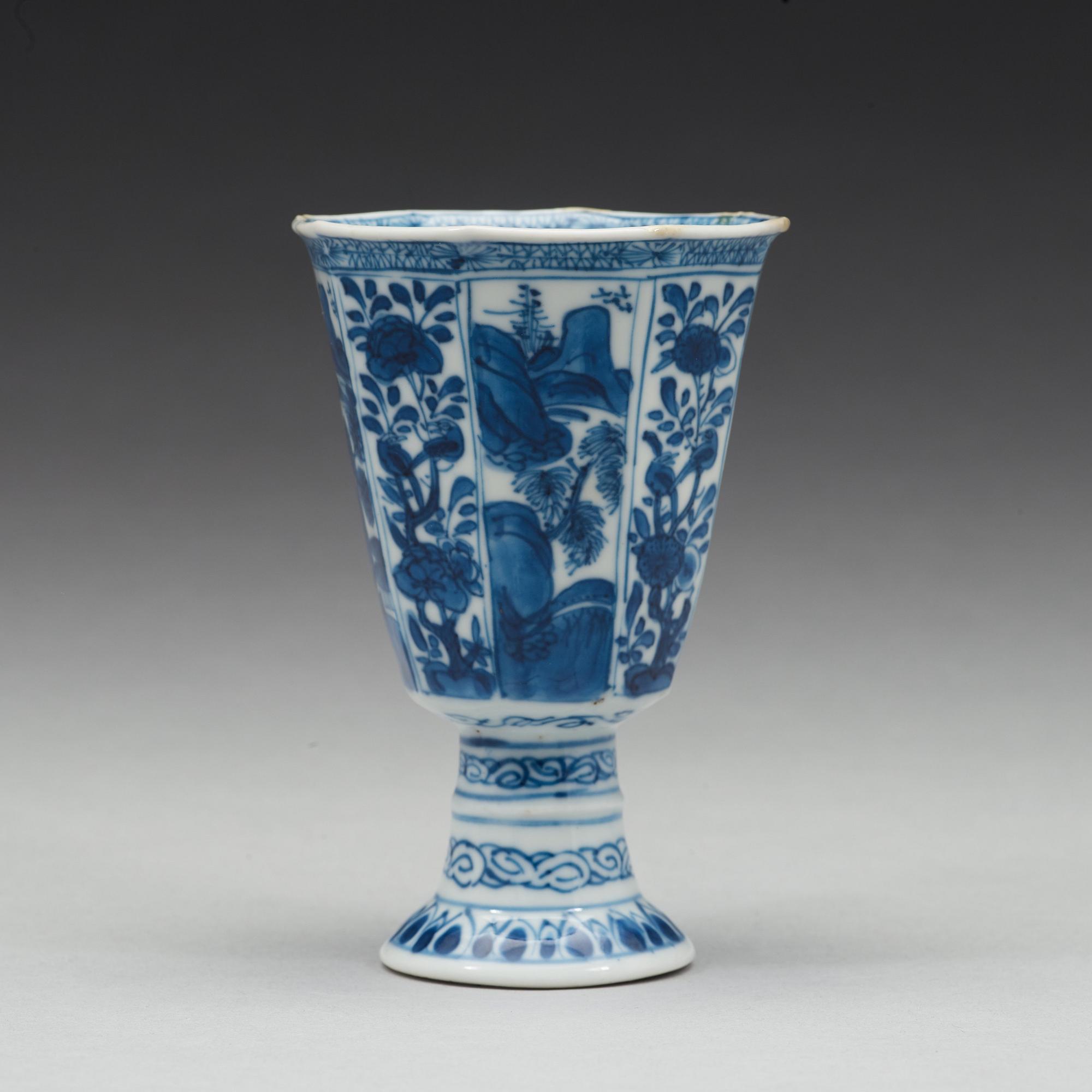 BÄGARE, porslin, Qingdynastin, Kangxi (1662-1722).