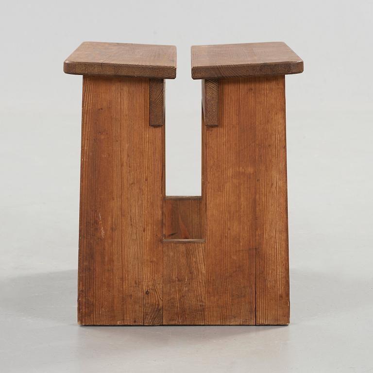 Axel Einar Hjorth, a stained pine stool, Nordiska Kompaniet, 1930's.