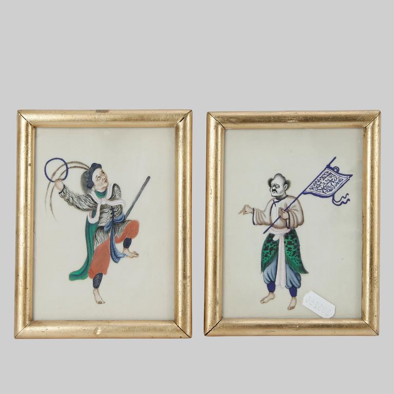 OKÄND KONSTNÄR, gouacher, 8 st, Kina. 1900-tal.