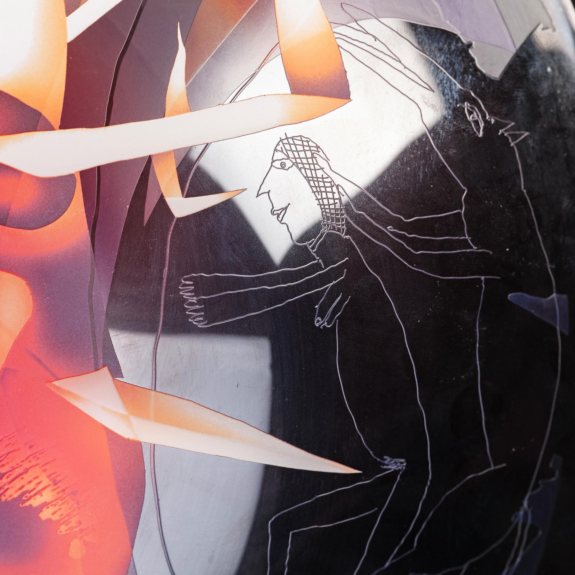 Ann Wolff, a blasted glass bowl, Transjö, Sweden 1986.