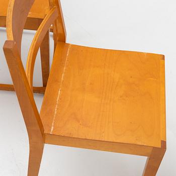 Four "Orkesterstolen" chairs, mid 20th century.