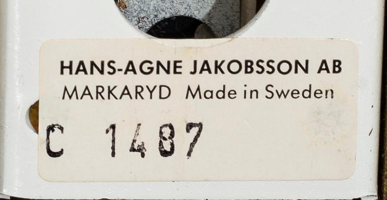 HANS-AGNE JAKOBSSON, 1 par, vägglampor, 1900-talets mitt.
