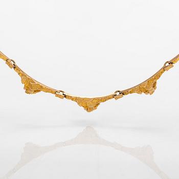 Björn Weckström, collier "Golden bridge", 14K guld. Lapponia 1969.