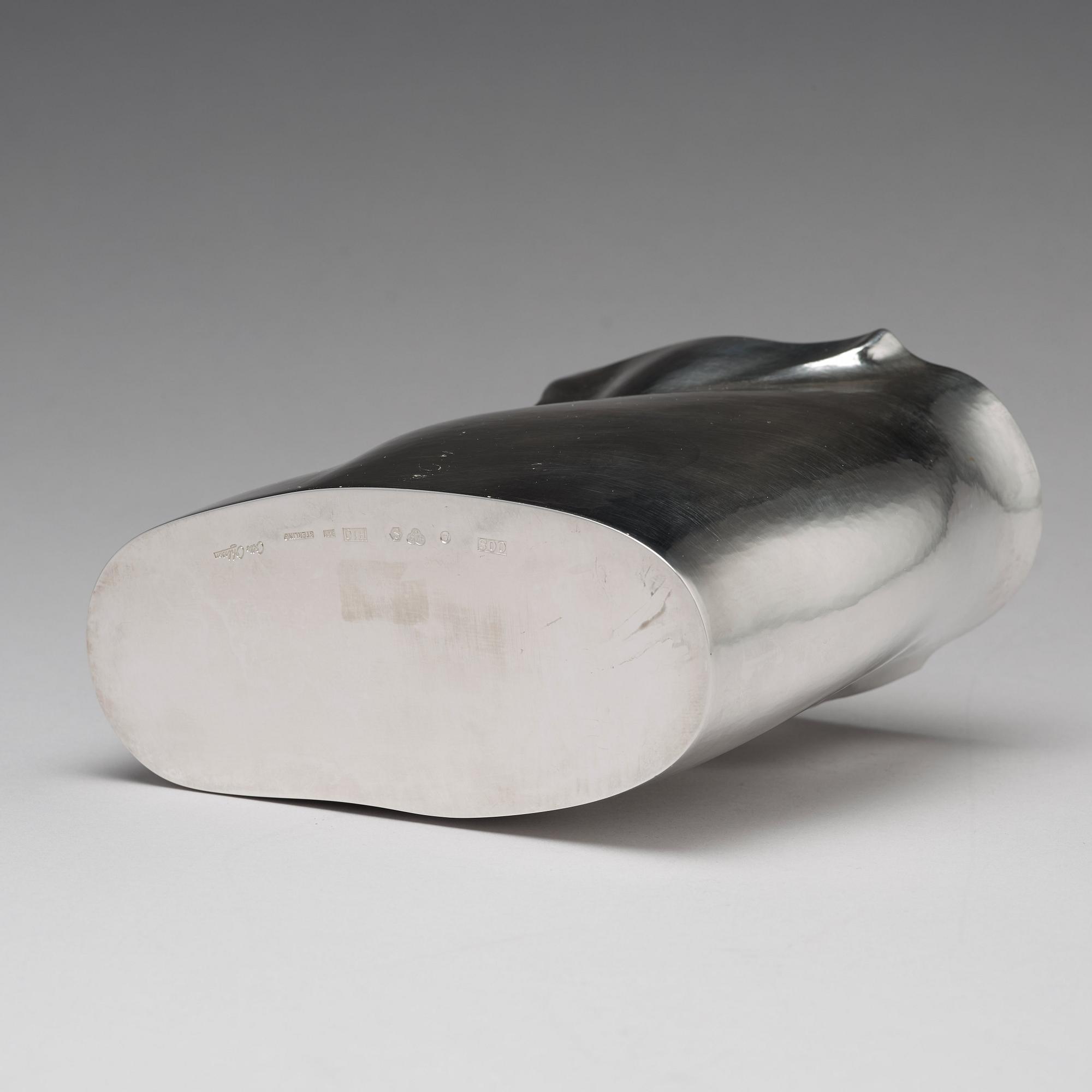 Olle Ohlsson, a sterling silver vase, Stockholm 1982.