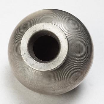 Sylvia Stave, a pewter vase, for CG Hallberg, Stockholm 1932.