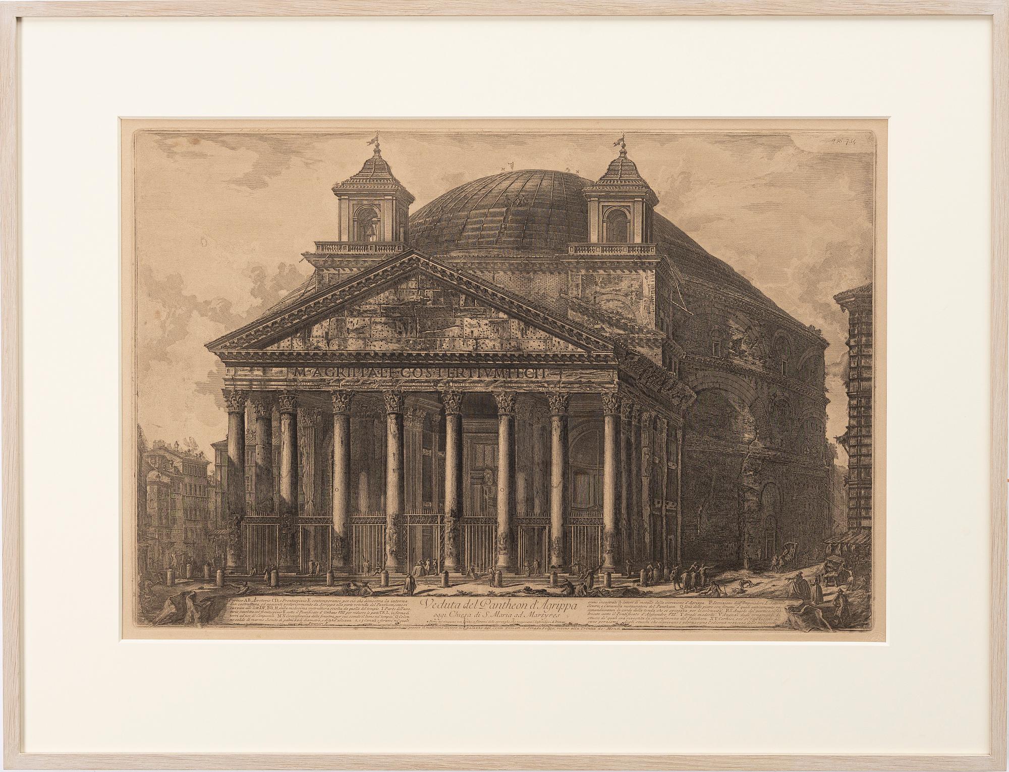Giovanni Battista Piranesi, Efter, "Veduta del Pantheon d'Agrippa".