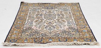 Carpet, Ghom, approx. 209 x 134 cm.