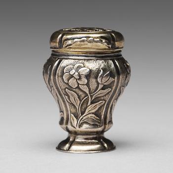 153. A Swedish 18th century silver-gilt snuff-box, mark of Ferdinand Sehl ty, Stockholm 1759.