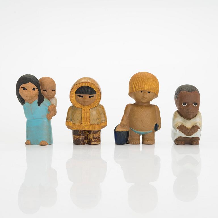 Lisa Larson, "Världens barn", four stoneware figurines for Gustavsberg.