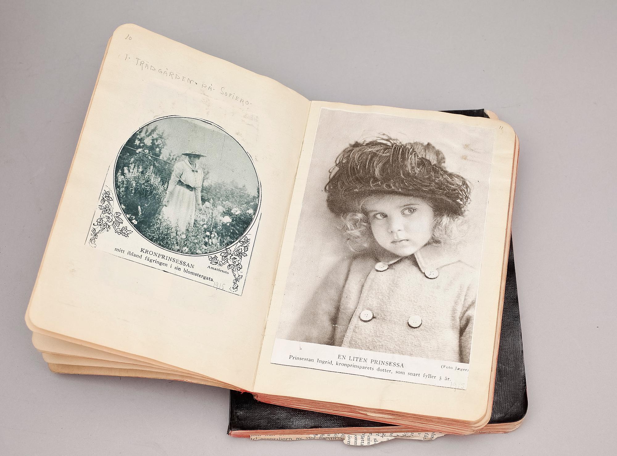 VYKORTSALBUM, 5st med 500 vykort, "Vårt Kungahus", mest Sverige 1910-20-tal.