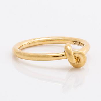 ENGELBERT ring 18K guld, Absolutely slim knot, 6,2 g, original etui och ask.