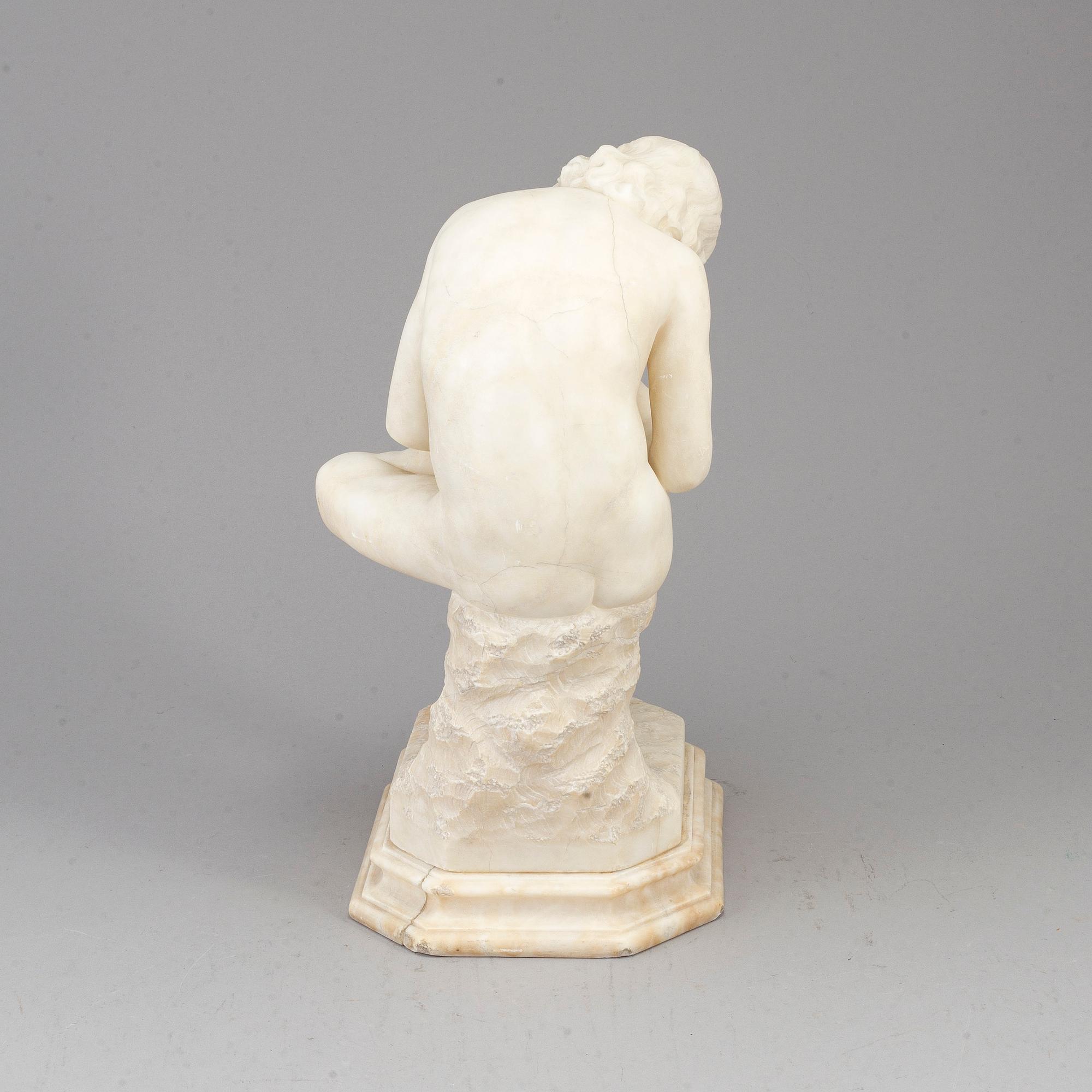 SKULPTUR, alabaster, omkring 1900.