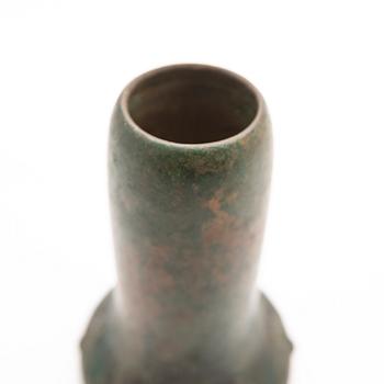 Hugo Elmqvist, Vase, bronze, Art Nouveau, Stockholm, early 20th century.