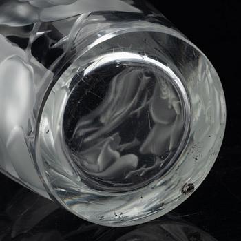 Lalique, an "Ispahan Rose" glass vase, France.