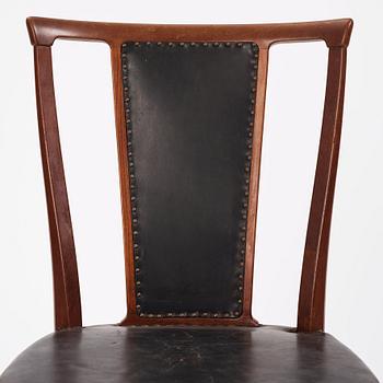 Carl-Axel Acking, a set of eight mahogany chairs, executed by Torsten Scholllin for the Stockholm Association of Crafts, 1950s.