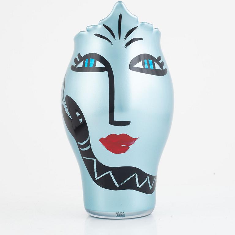 Ulrica Hydman-Vallien, vase, from the "Open Minds" series, Kosta Boda, numbered.