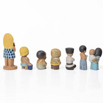 Lisa Larson, figuriner, 7 st, Gustavsberg.