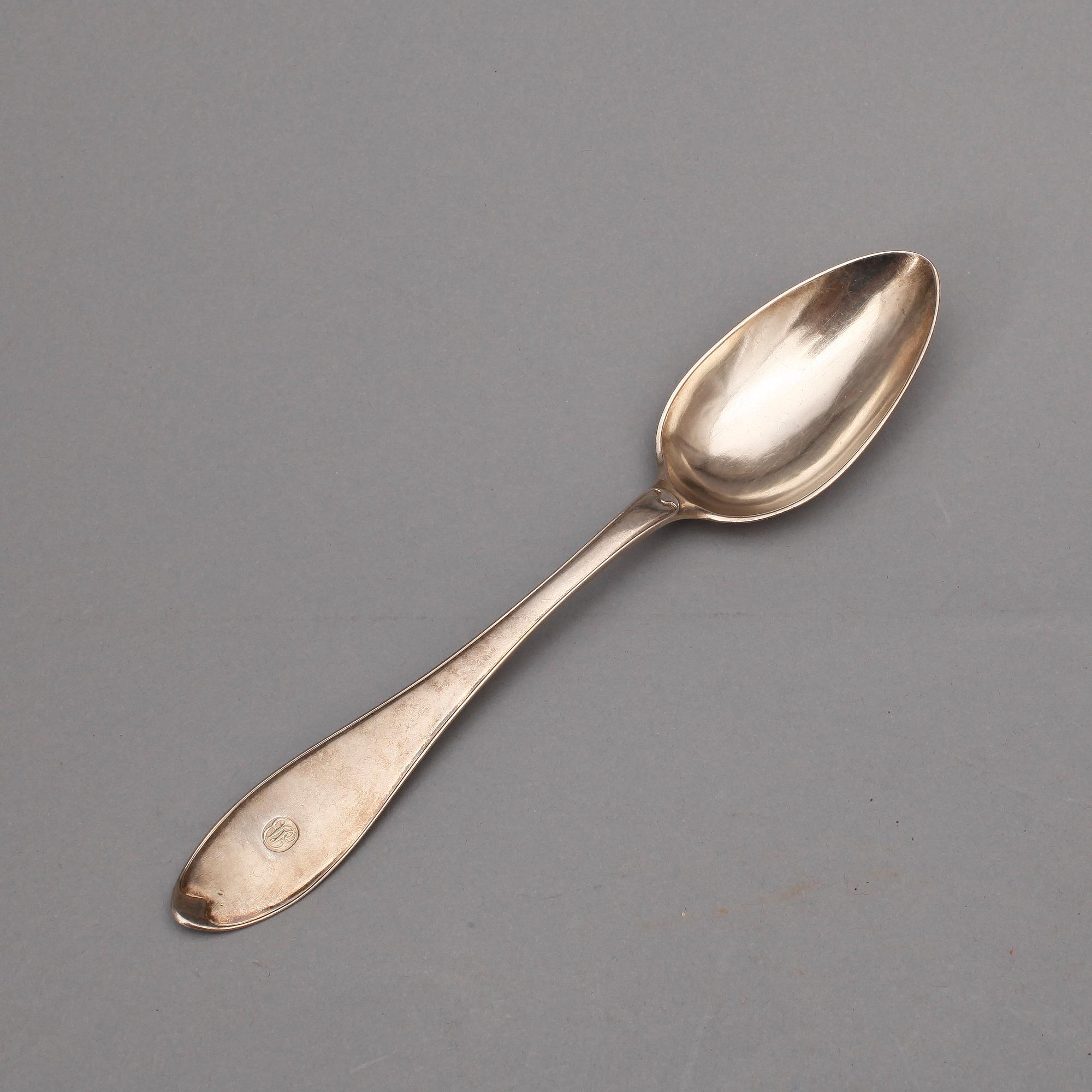 SKEDAR, 10 st, Anders Riseen, Göteborg, 1800. Vikt ca 580g.