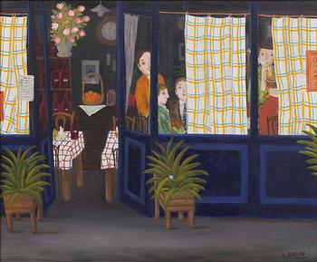 595. Lennart Jirlow, Outside the bistro.