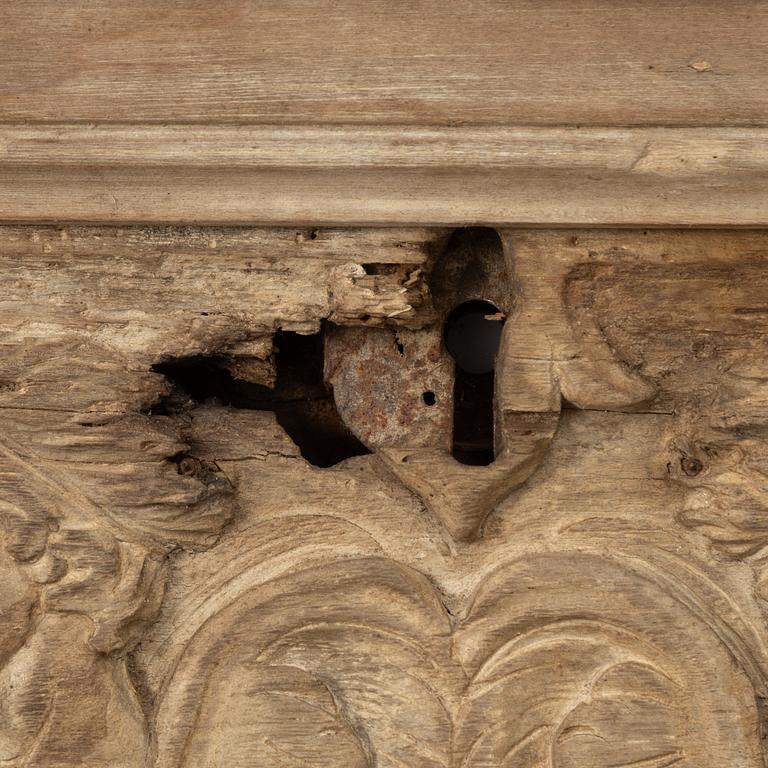 An Italian carved baroque panel, 17th / 18th century.