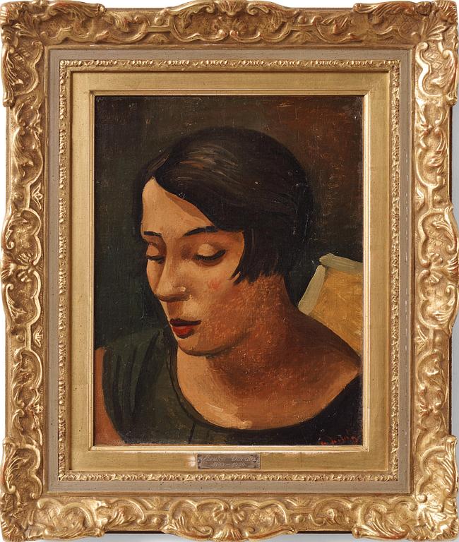 André Derain, "Portrait de Femme Brune aux Yeux Baissés".