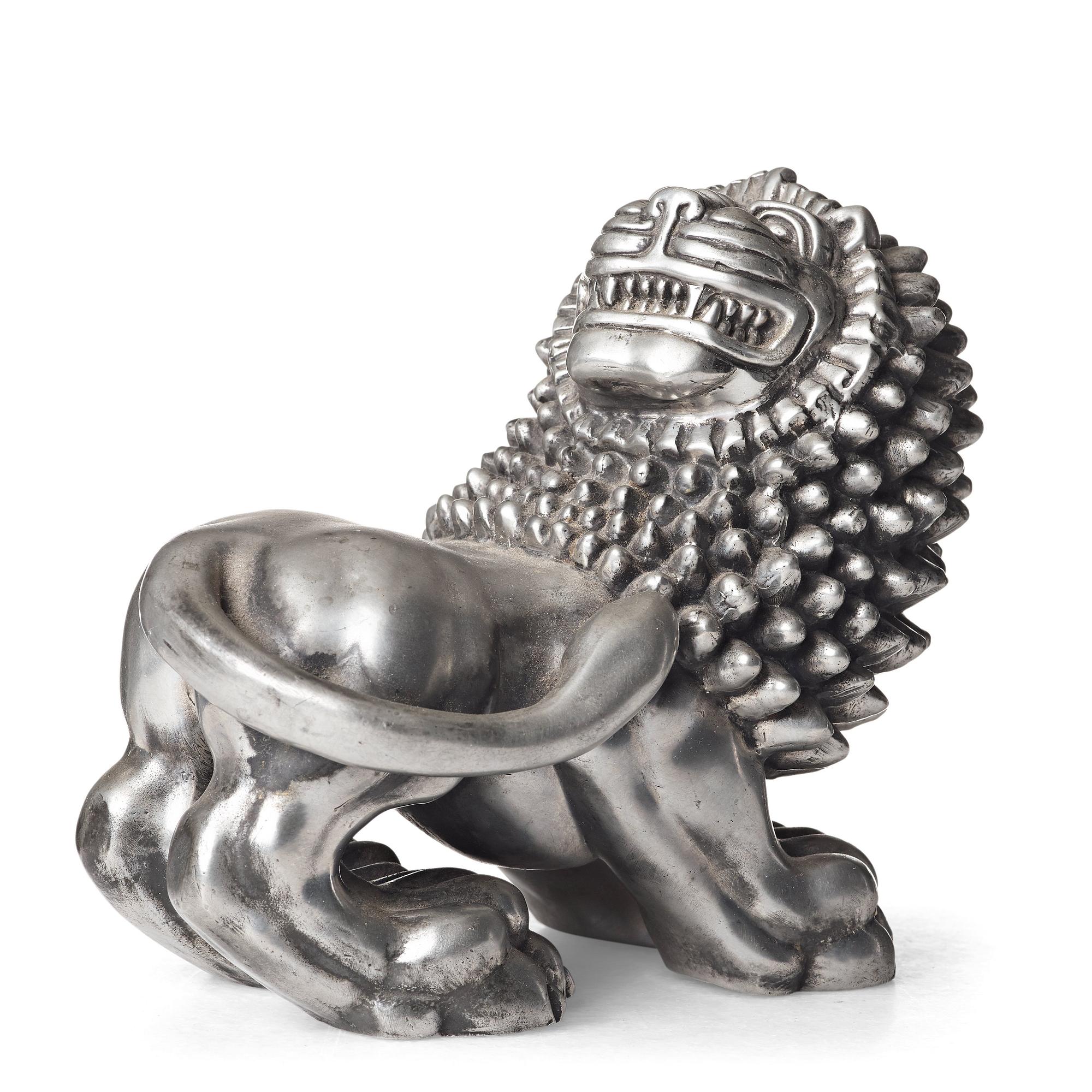 Anna Petrus, a pewter sculpture of a lion, Svenskt Tenn, Stockholm 1960.