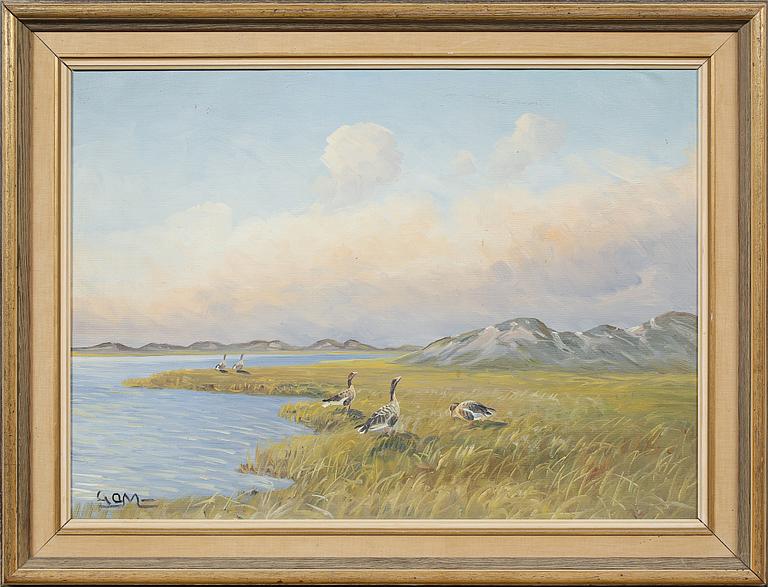 ROLF MELLSTRÖM, olja på duk, monogramsignerad. Även signerad och daterad 1948 a tergo.