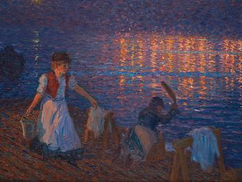 Erik Tryggelin, "Rörstrand" (Evening scene from Stockholm).