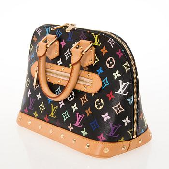 LOUIS VUITTON, Black Multicolor Alma Handbag.