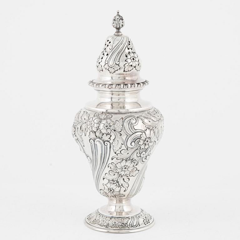 Charles Stuart Harris, sockerruska, silver, London 1902. Nyrokoko.