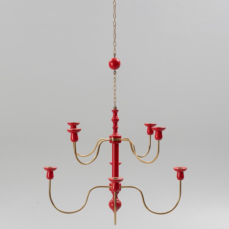 Josef Frank, a model 2586 chandelier, Firma Svenskt Tenn, Sweden.