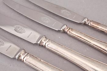 KNIVAR, 9 + 10 st, silver, "Svensk spets", 1947.