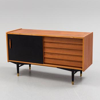 A 1950s / 60s Nils Jonsson sideboard veneered with teak model 222 from Hugo Troeds in Bjärnum.