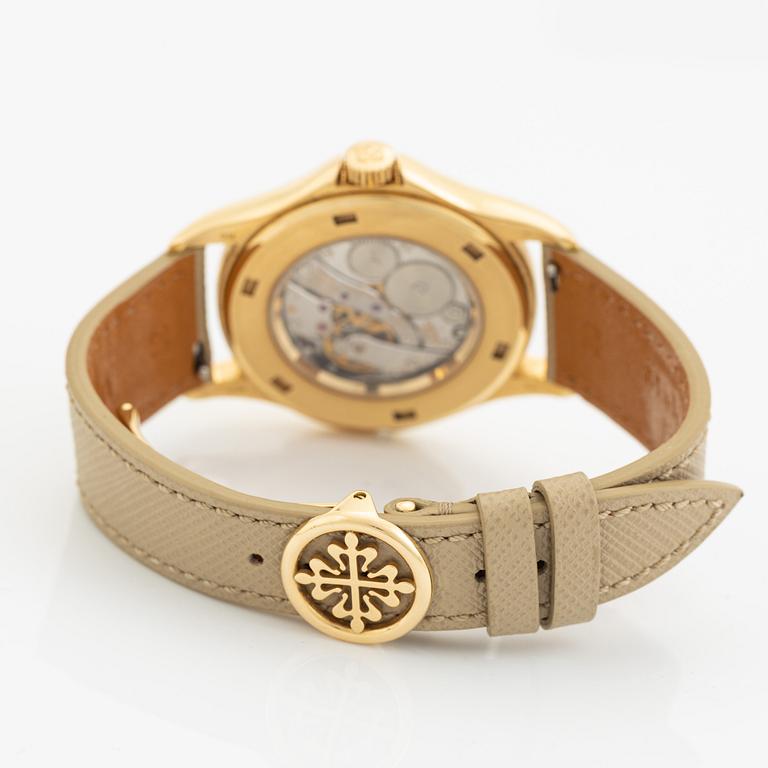 Patek Philippe, Calatrava, Travel Time, "Geneva Seal", wristwatch, 37 mm.