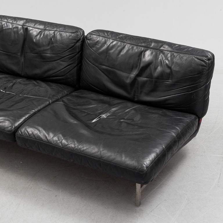 a "PL 103" leather sofa by Piero Lissoni for Fritz Hansen.