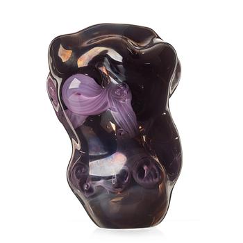 Per B. Sundberg, a unique Per B Sundberg glass vase, Orrefors, Sweden 1998.