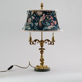 BORDSLAMPA, mässing, 1900-talets mitt.