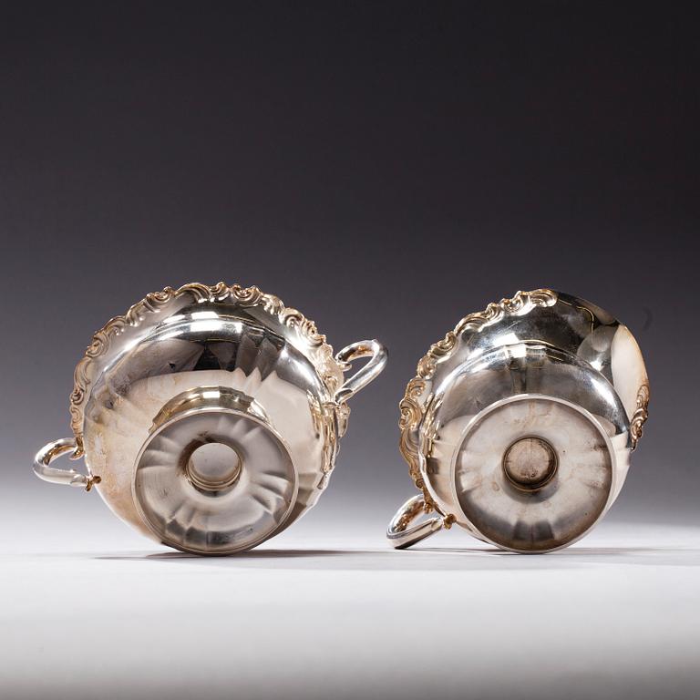 KAFFESERVIS, 3 delar, silver, Kultakeskus, Tavastehus 1969. Totalvikt ca 739 g.