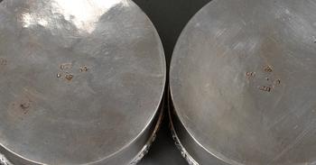 PARTI SILVER, 8 delar, 1800-talets samt 1900-talets första hälft, total vikt 586 g.
