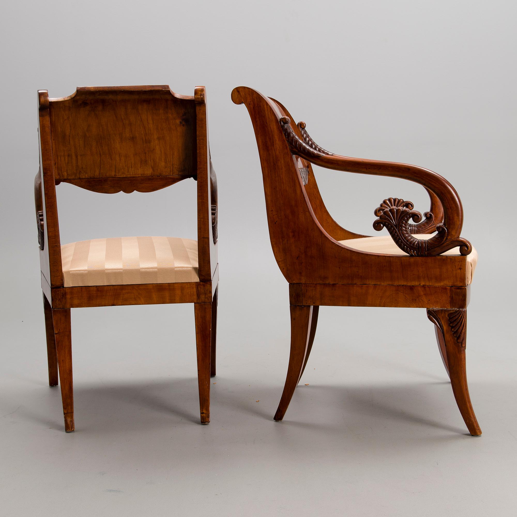 BIEDERMEIER NOJATUOLIPARI, Venäjä noin 1820-30-luku.