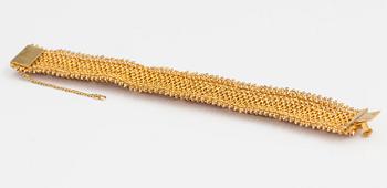 ARMBAND, 18K guld, rosa safirer ca 15.0 ct tot.