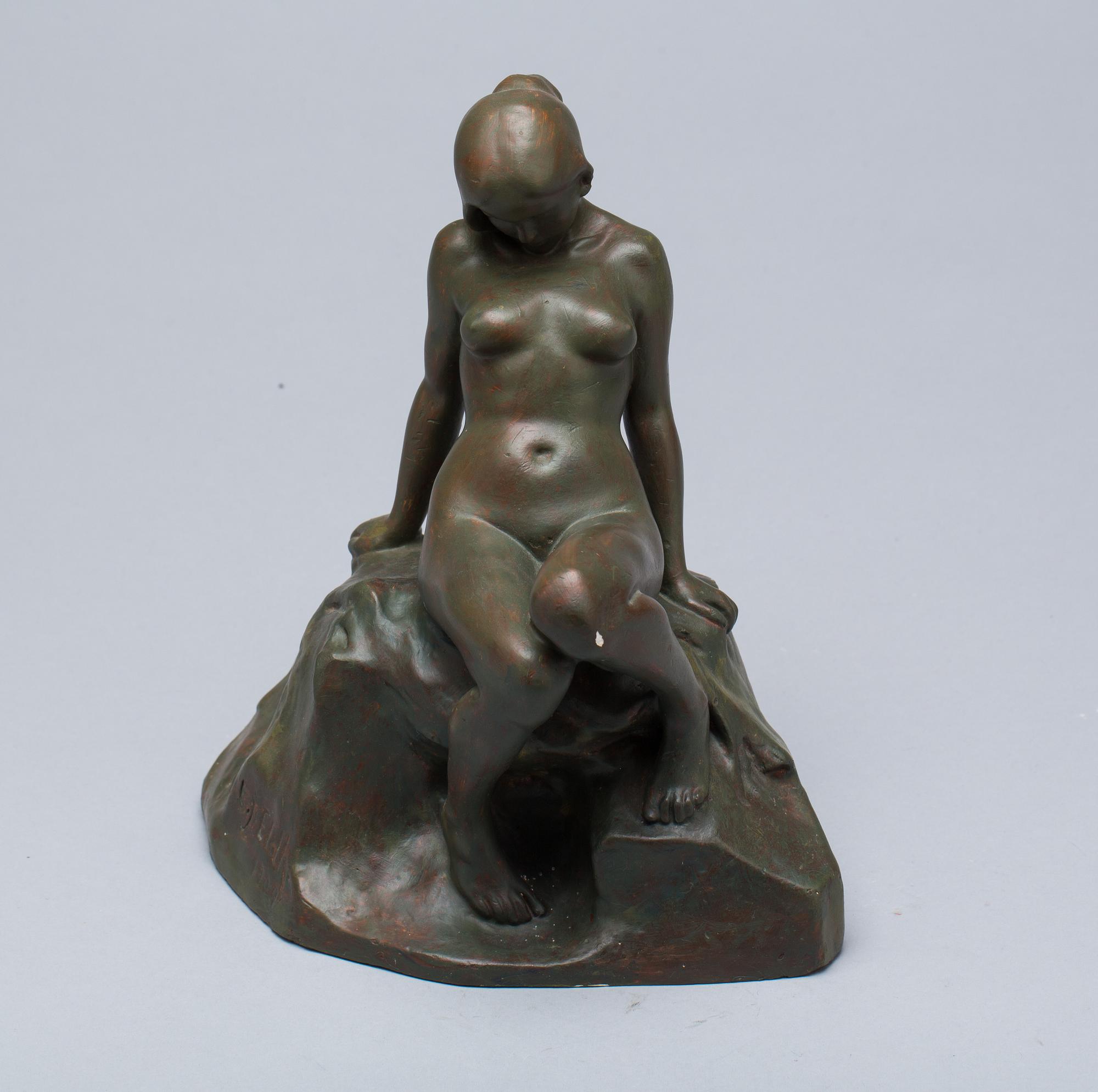 CARL ELDH, skulptur, gips, signerad och daterad 1904.